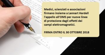 Appello all’OMS e ai governi per nuovi limiti di protezione dai campi elettromagnetici